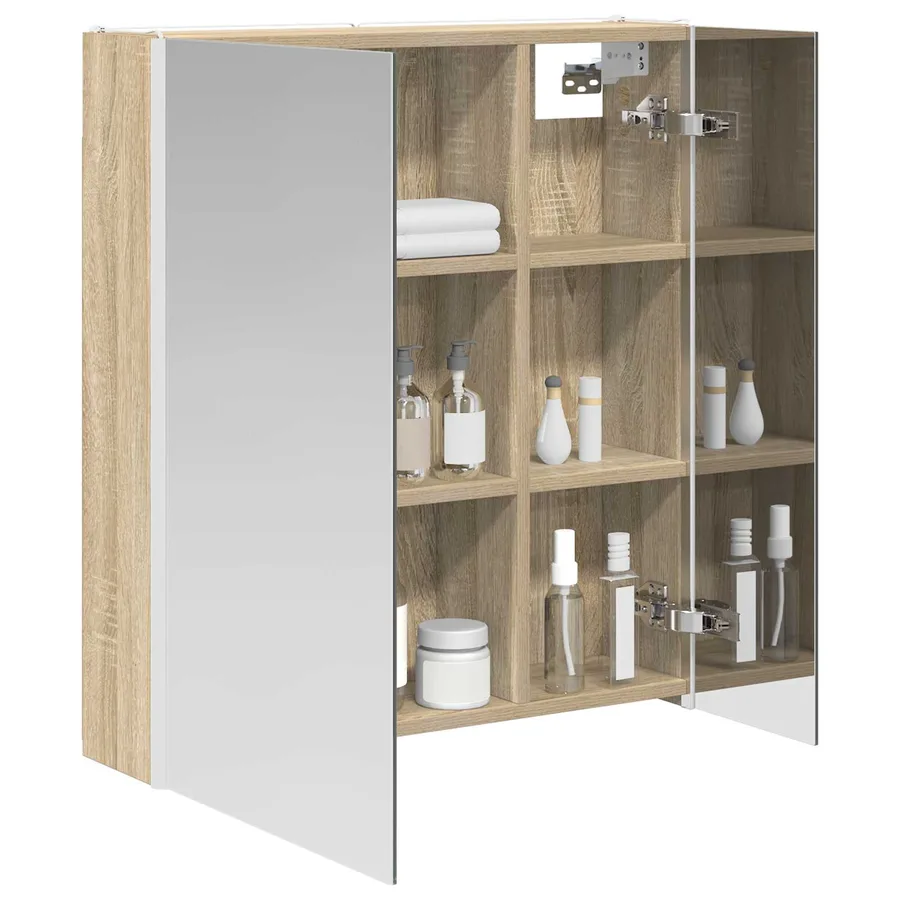 Armoire Miroir de Salle de Bain Chêne Sonoma - 3