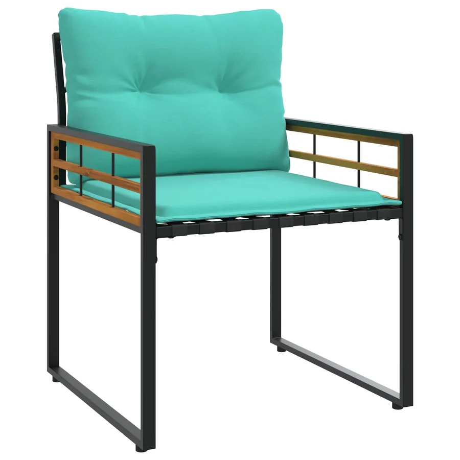 Ensemble de meubles d'extérieur avec coussin 4 pcs Turquoise - 5