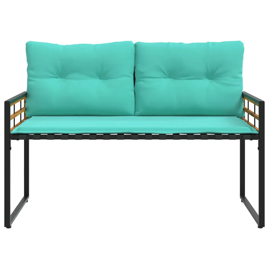Ensemble de meubles d'extérieur avec coussin 4 pcs Turquoise - 8