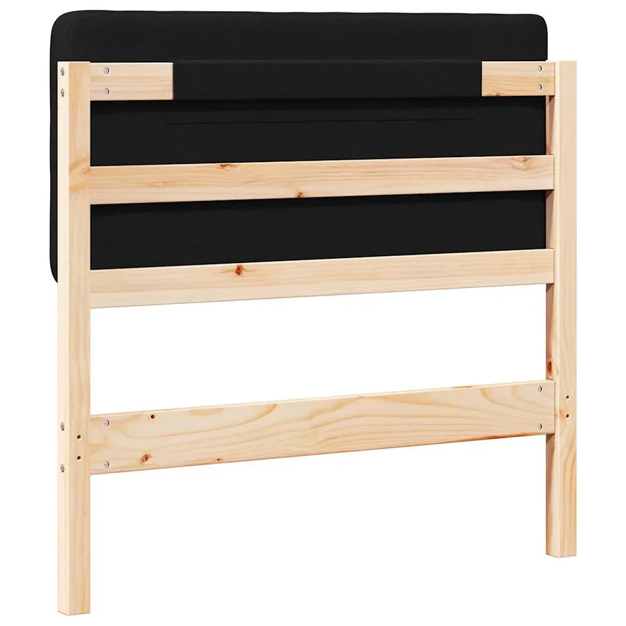 Tête de lit capitonnée Marron et Noir 80 cm Pin massif - 6