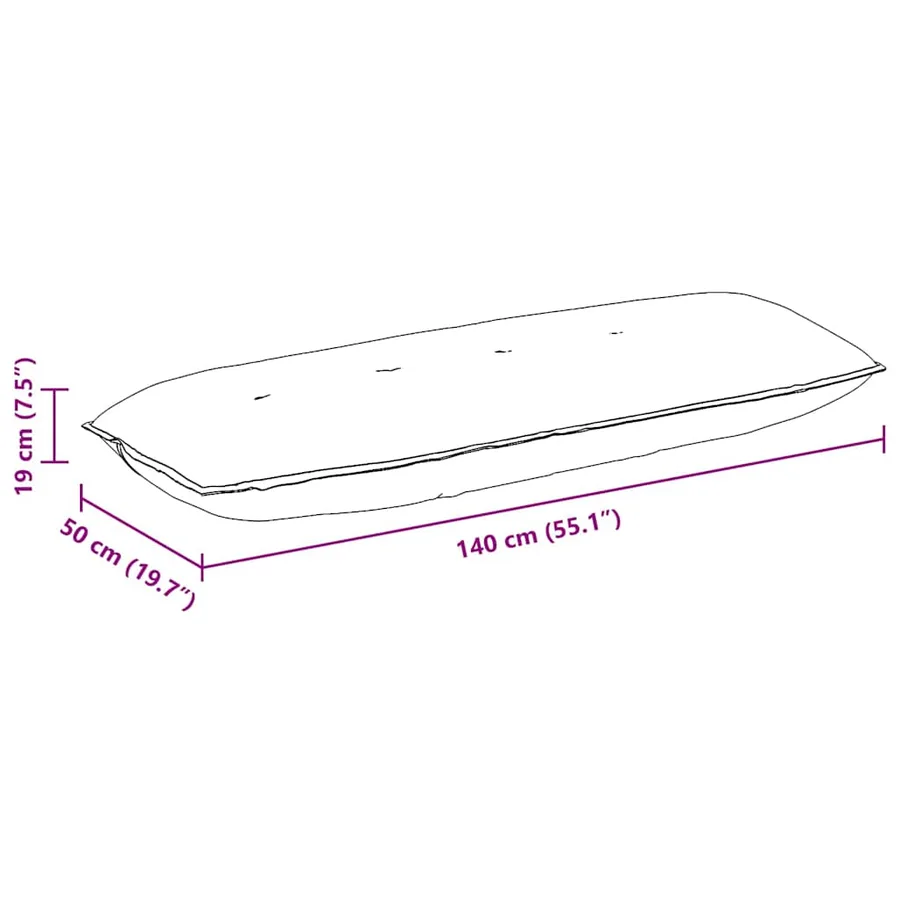 Coussin de Dos Beige 140 x 50 cm Tissu en microfibre - 8