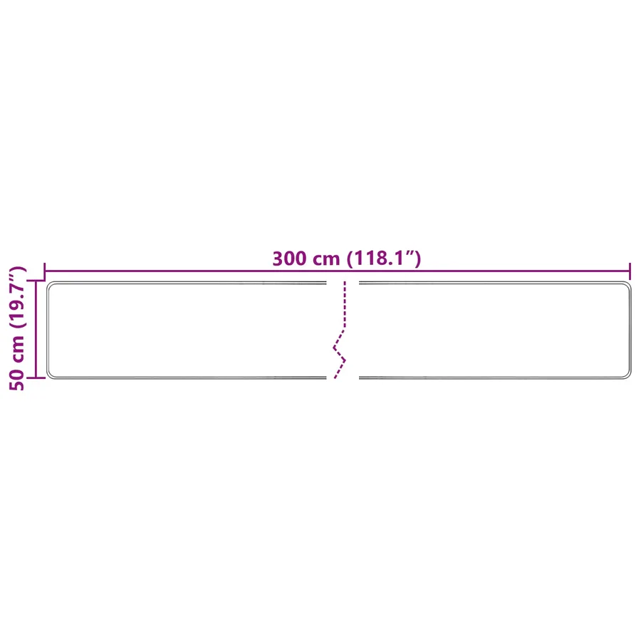 Coureur de Tapis MARSA Crème 50 x 300 cm Polyester et PVC - 7