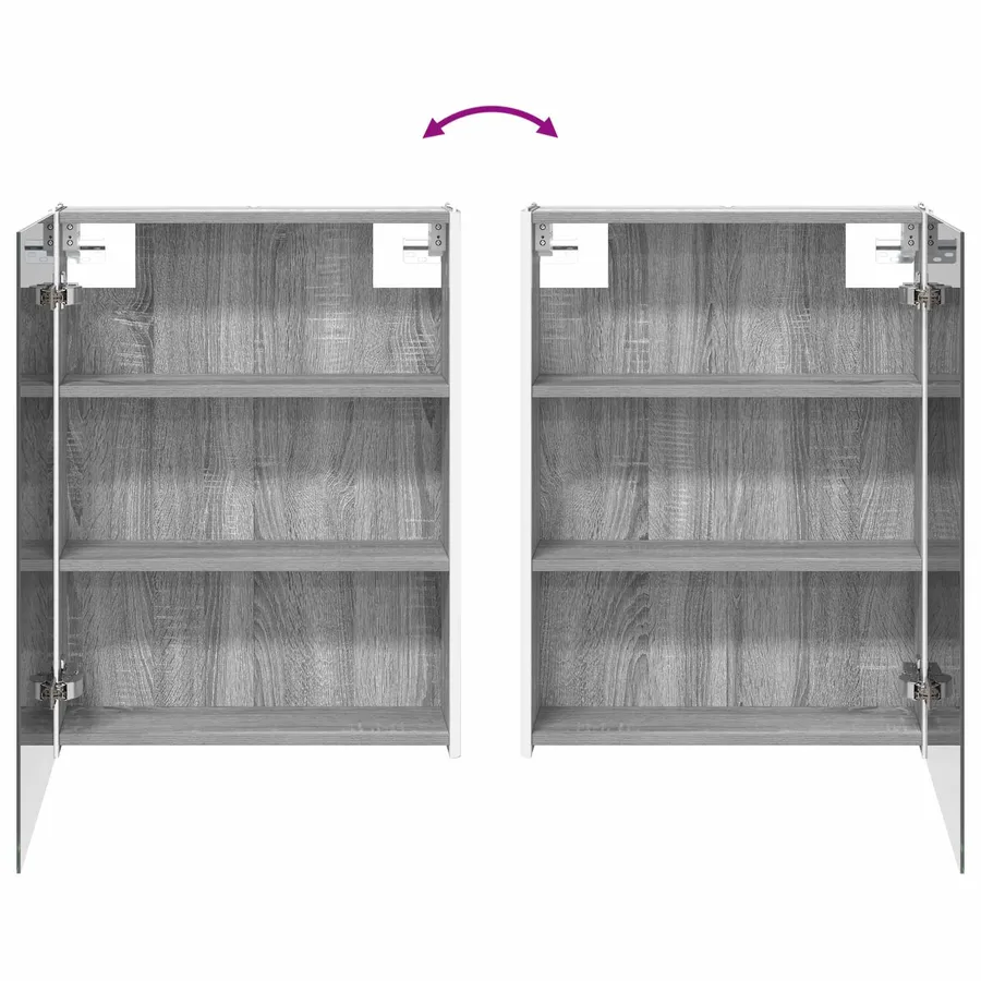 Armoire Miroir de Salle de Bain Gris Sonoma 53,5 x 15,5 x 70 cm - 12
