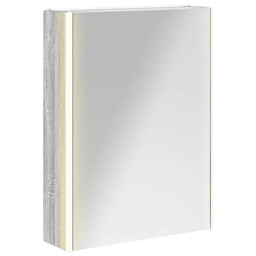 Armoire Miroir de Salle de Bain Gris Sonoma 53,5 x 15,5 x 70 cm - 2