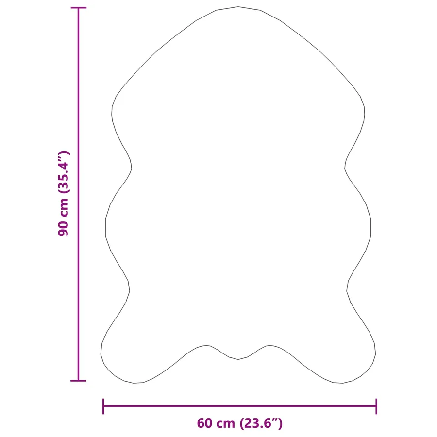 Tapis antidérapant en fausse de lapin OLITE Taupe 60 x 90 cm - 11