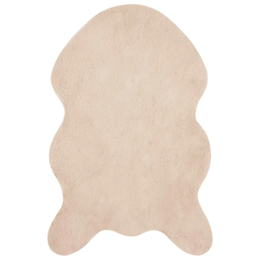 Tapis antidérapant en fausse de lapin OLITE Taupe 60 x 90 cm - 2