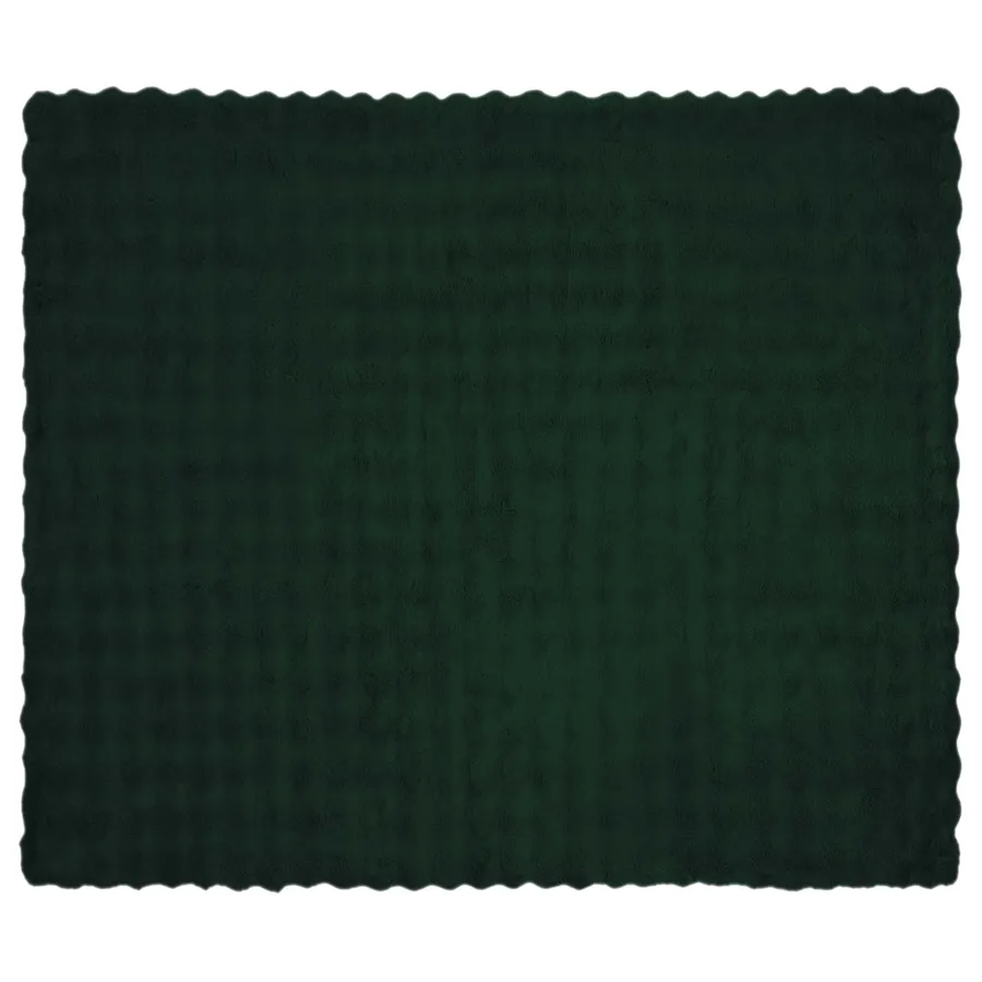 Couverture antidérapante en fausse de lapin Olite Vert foncé - 5