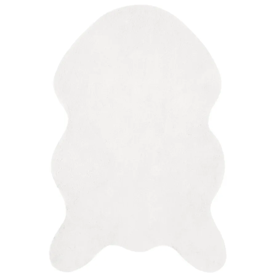 Tapis antidérapant en fausse de lapin OLITE Blanc 80 x 120 cm - 2