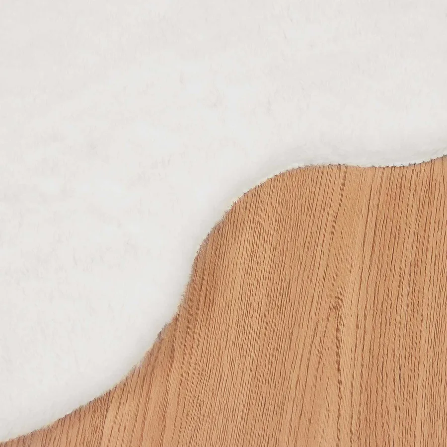 Tapis antidérapant en fausse de lapin OLITE Blanc 80 x 120 cm - 9