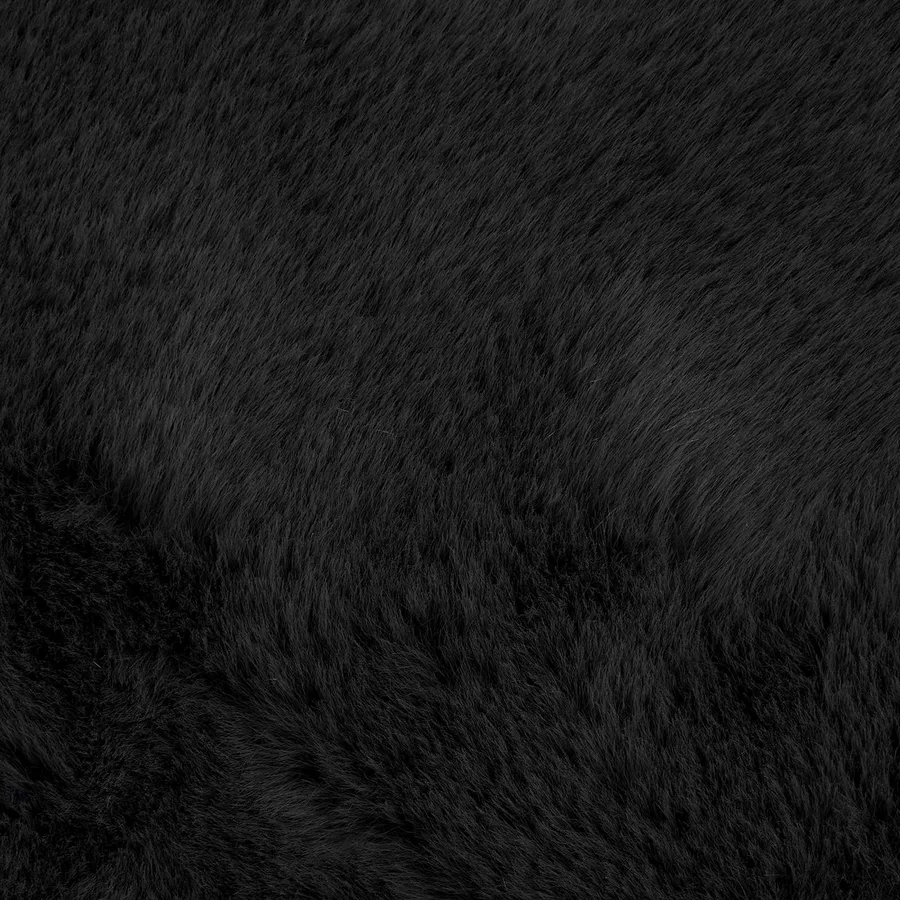 Tapis antidérapant en fausse de lapin OLITE Noir 100 x 200 cm - 9