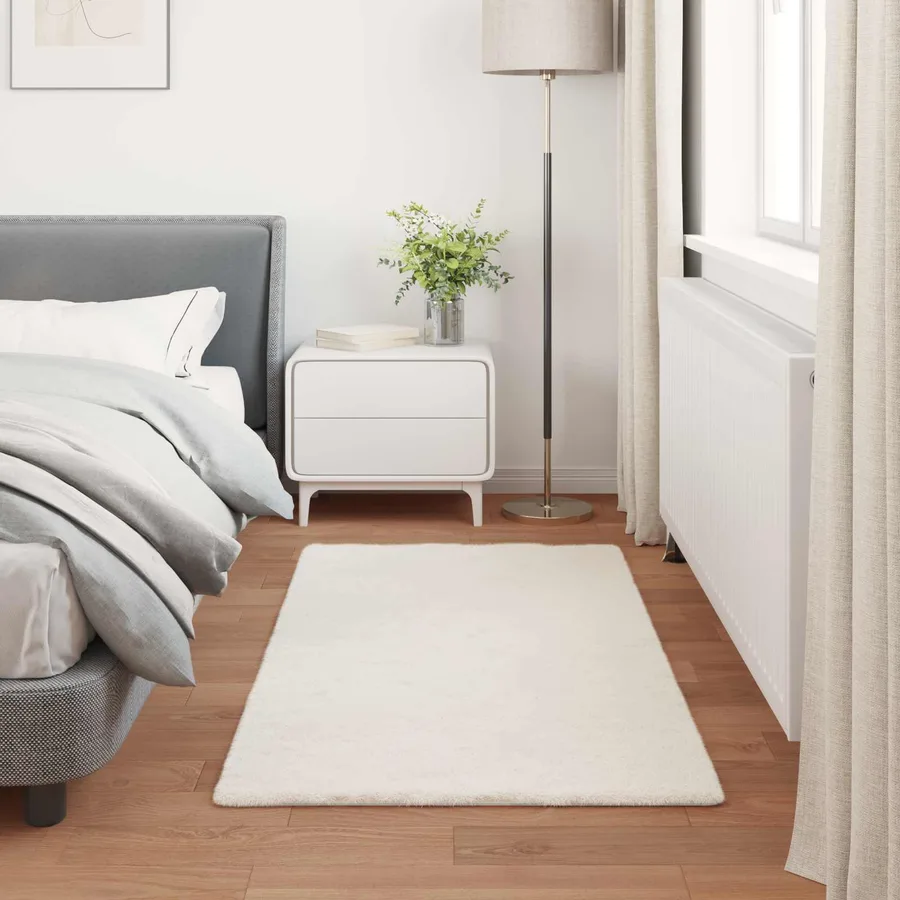 Tapis antidérapant en fausse de lapin OLITE Crème 60 x 110 cm - 4