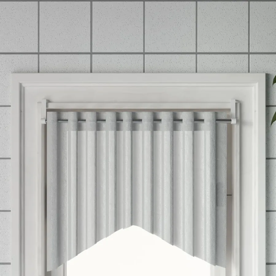 Tringles à rideau 2 pcs blanc et argenté 40-60 cm aluminium