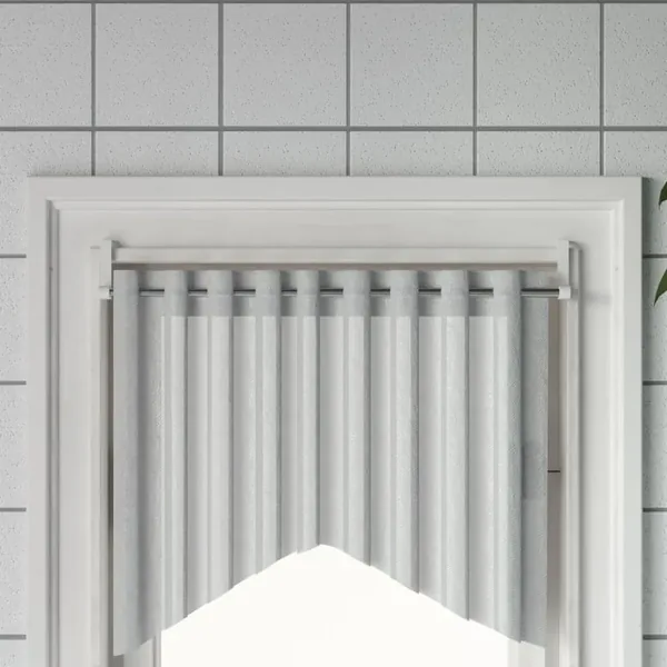 Tringles à rideau 2 pcs blanc et argenté 40-60 cm aluminium