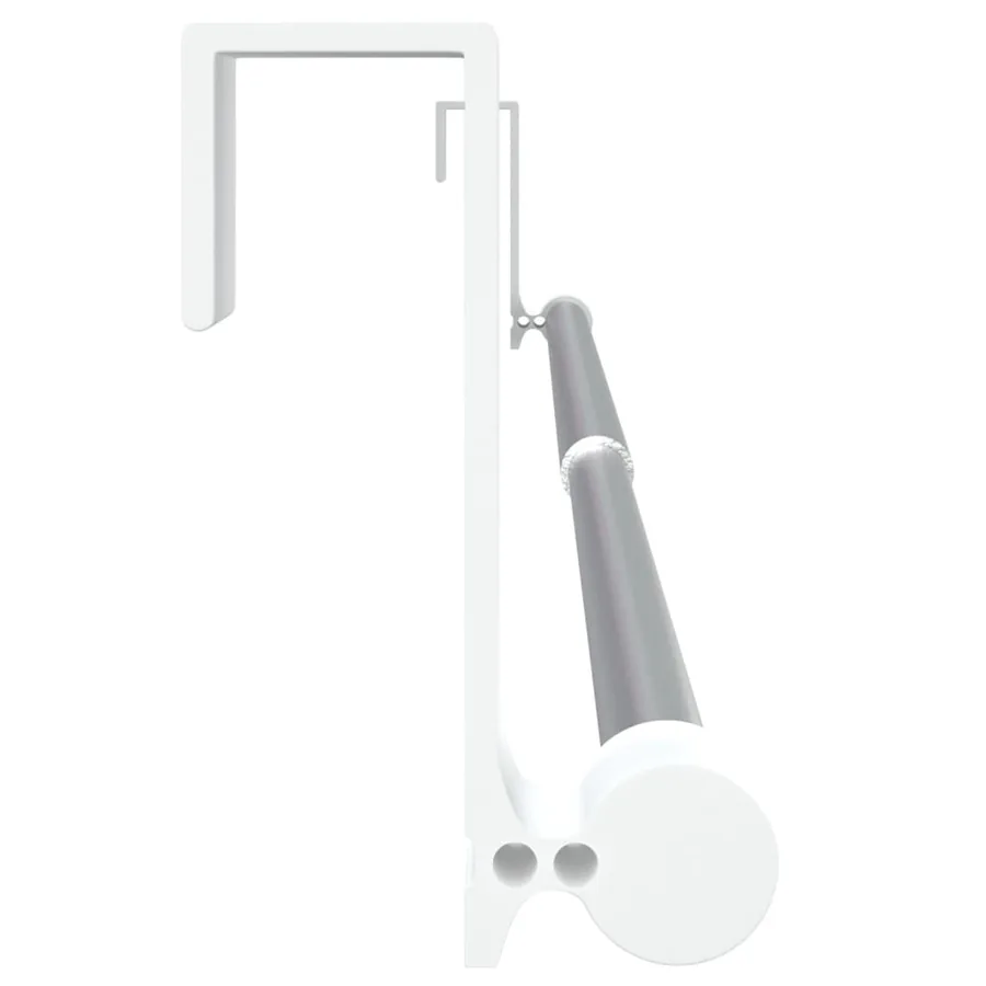 Tringles à rideau 2 pcs blanc et argenté 40-60 cm aluminium - 5