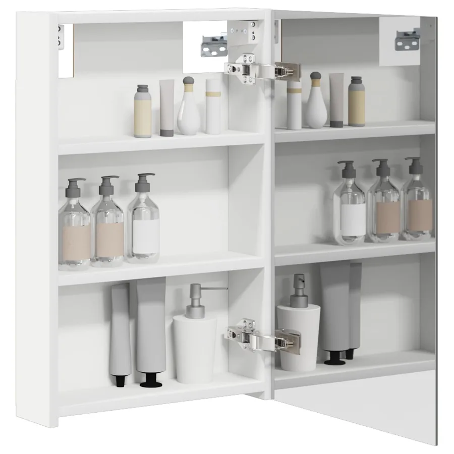 Armoire Miroir de Salle de Bain Blanc 40 x 10,5 x 60,5 cm - 3