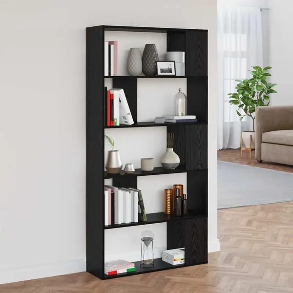 Bibliothèque Chêne noir 80 x 24 x 159 cm Bois d'ingénierie