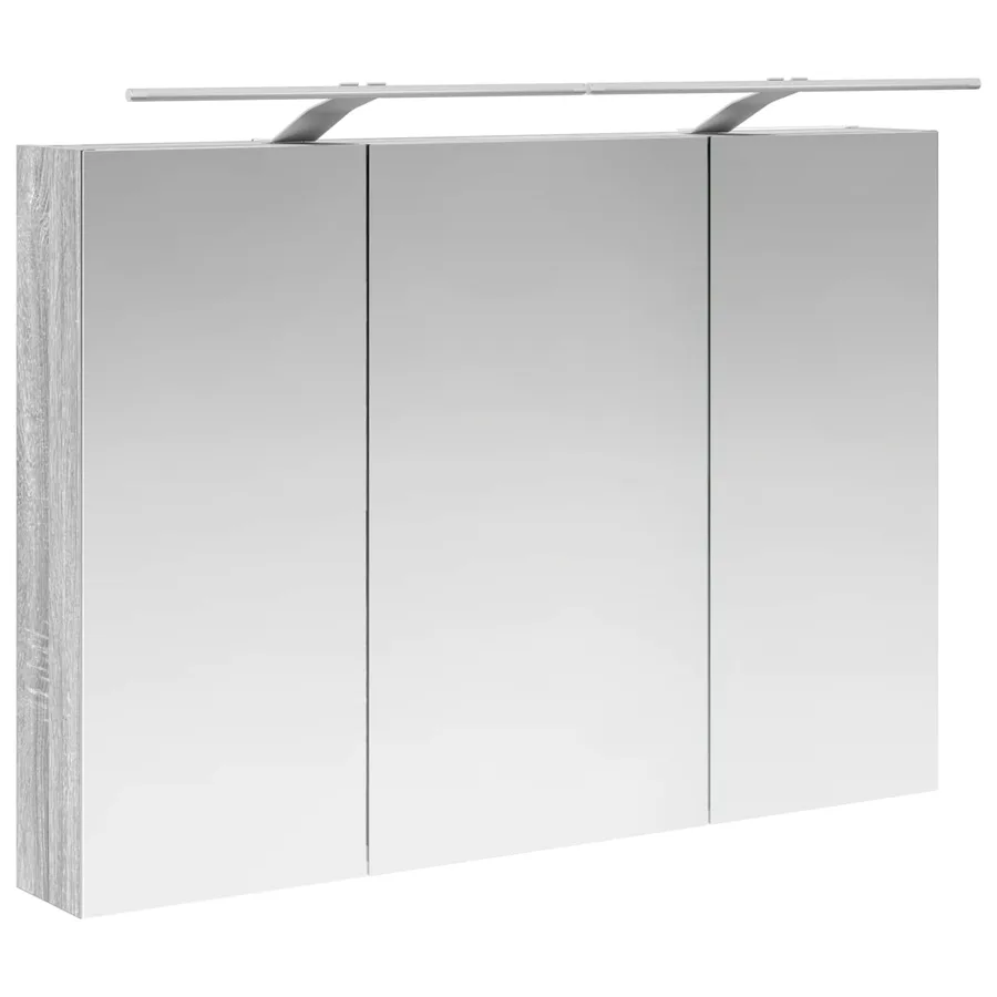 Armoire Miroir de Salle de Bain Gris Sonoma 100 x 14,5 x 70 cm - 5