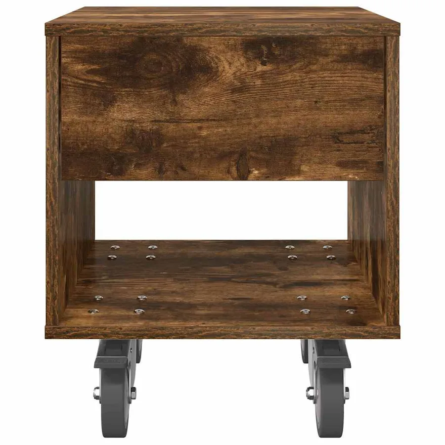 Table de chevet Chêne fumé 40,5 x 40 x 48 cm Bois d'ingénierie - 6