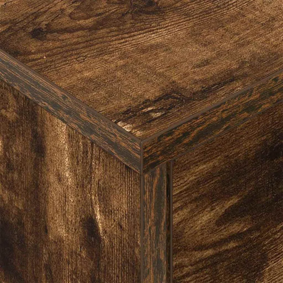 Table de chevet Chêne fumé 40,5 x 40 x 48 cm Bois d'ingénierie - 9