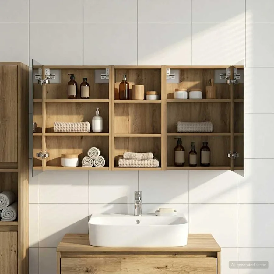 Ensemble de Meubles de Salle de Bain 3 pc 110 x 10,5 x 60,5 cm