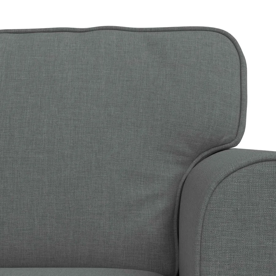 Ensemble de Canapés 2 pcs Gris foncé 155 x 82 x 80 cm tissu - 6