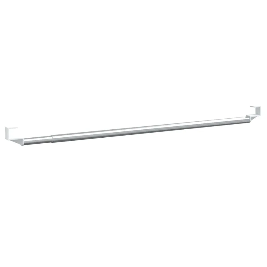 Tringles à rideau 2 pcs blanc et argenté 60-105 cm aluminium - 3