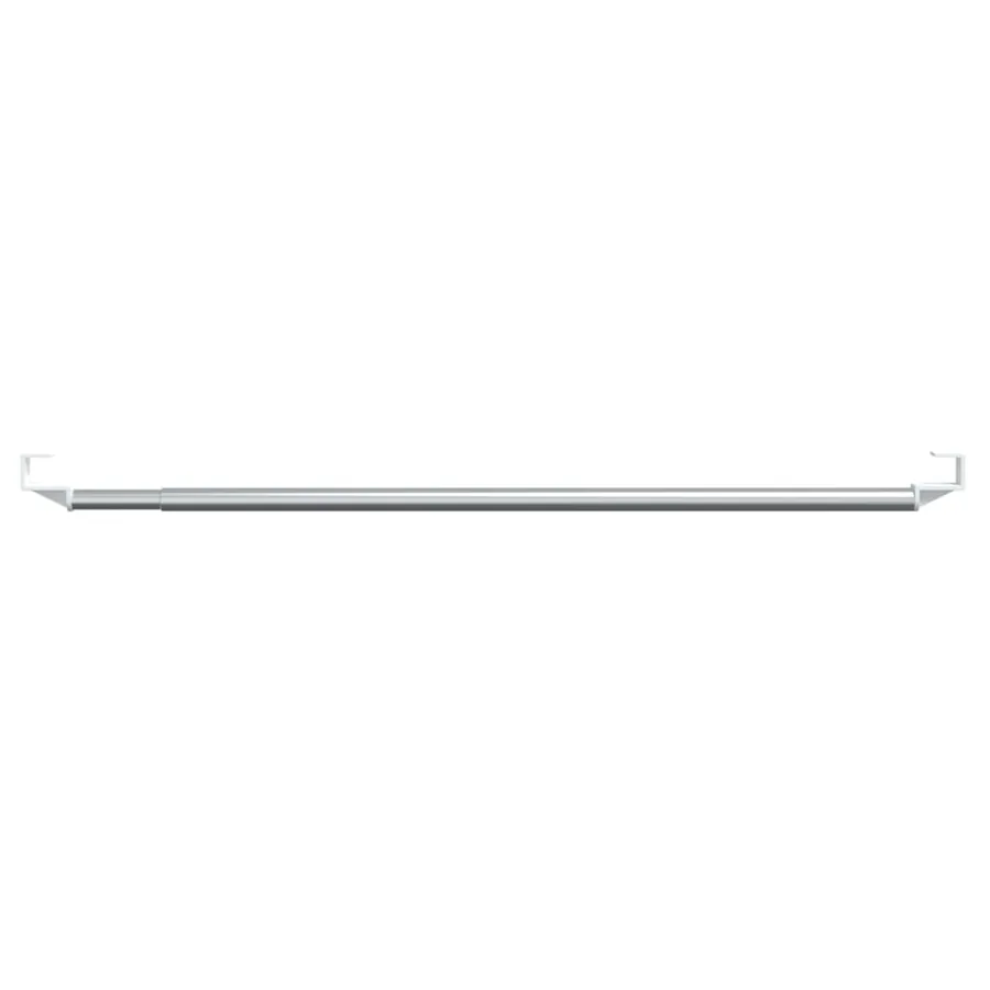 Tringles à rideau 2 pcs blanc et argenté 60-105 cm aluminium - 4
