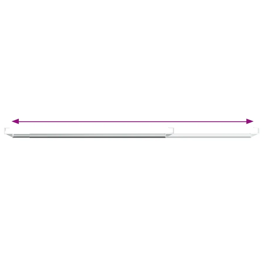 Tringles à rideau 2 pcs blanc et argenté 60-105 cm aluminium - 5