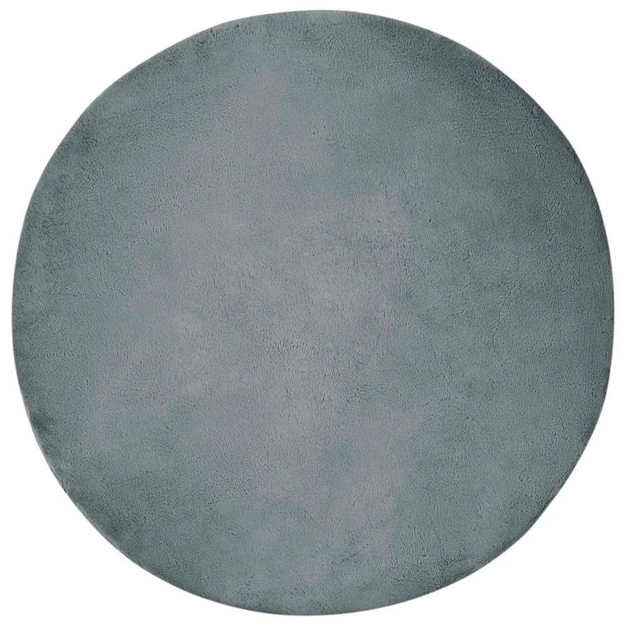 Tapis antidérapant en fausse de lapin OLITE Anthracite Ø 80 cm - 2
