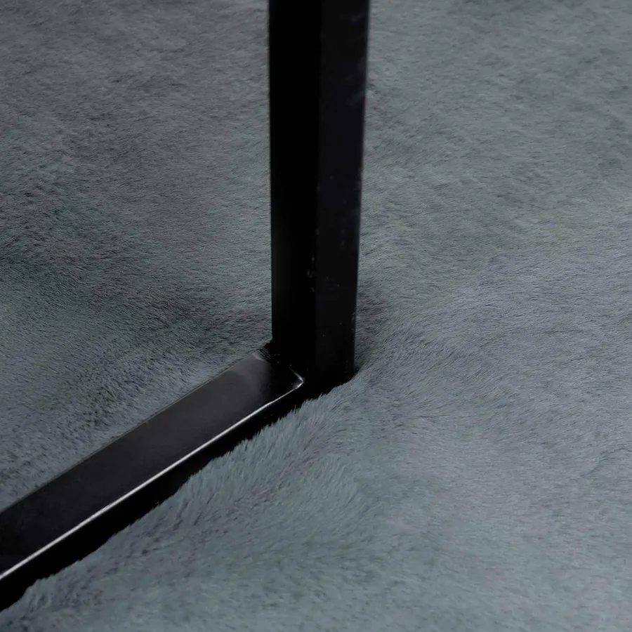 Tapis antidérapant en fausse de lapin OLITE Anthracite Ø 80 cm - 6