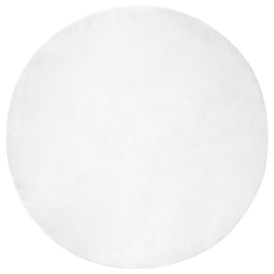 Tapis antidérapant en fausse de lapin OLITE Blanc Ø 100 cm - 2