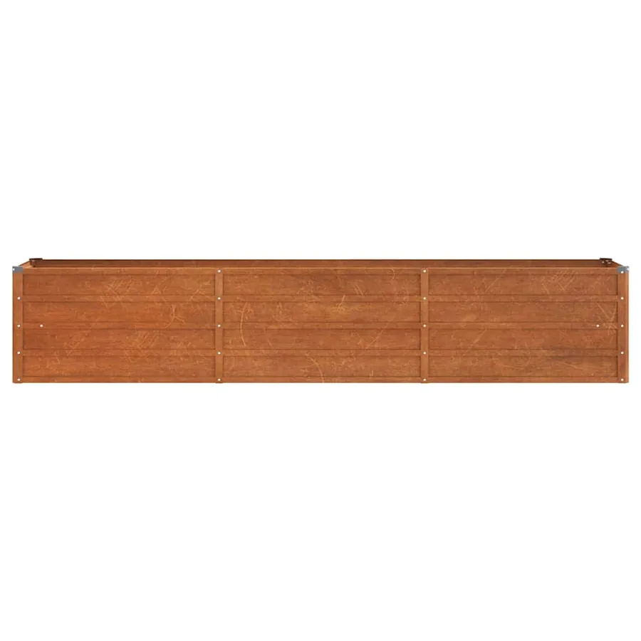 Lit surélevé de jardin rouillé 240x40x45 cm acier corten - 4