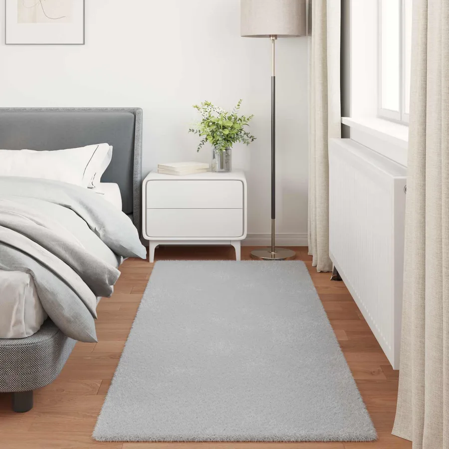 Tapis antidérapant en fausse de lapin OLITE Gris 100 x 200 cm - 4