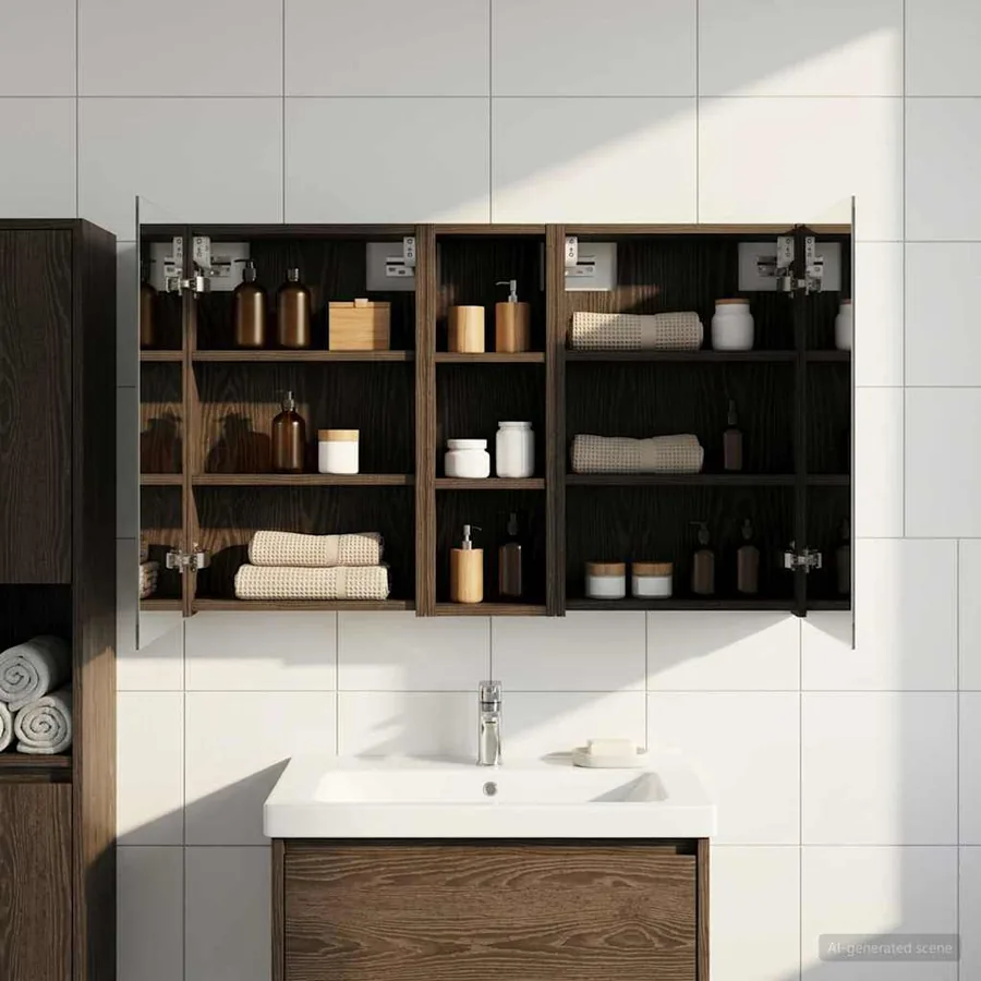 Ensemble de Meubles de Salle de Bain 3 pcs 100 x 10,5 x 60,5 cm