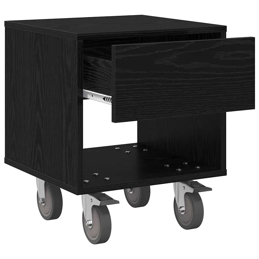 Table de chevet Chêne noir 40,5 x 40 x 48 cm Bois d'ingénierie - 5