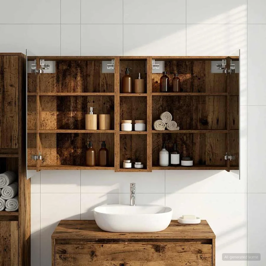 Ensemble de Meubles de Salle de Bain 3 pcs 120 x 14,5 x 70 cm - 4