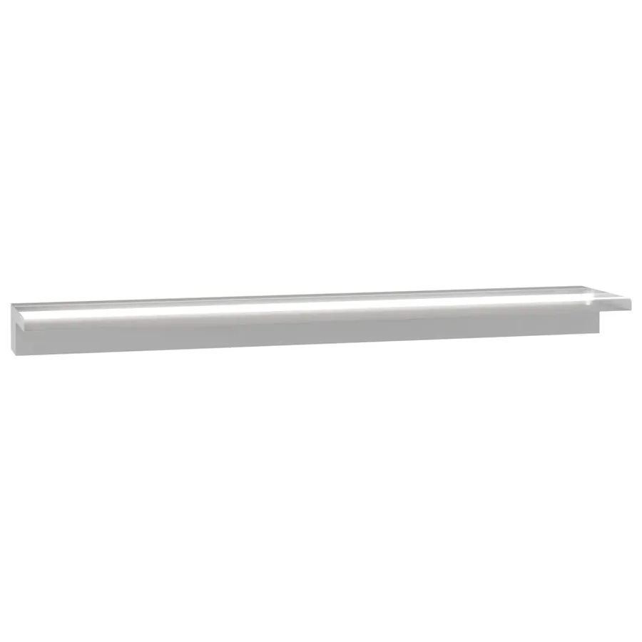 Lame de cascade de piscine avec LED acier inoxydable 110 cm