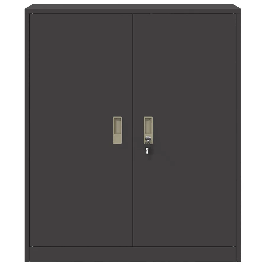 Armoire de rangement Noir 90 x 40 x 105 cm Acier - 6
