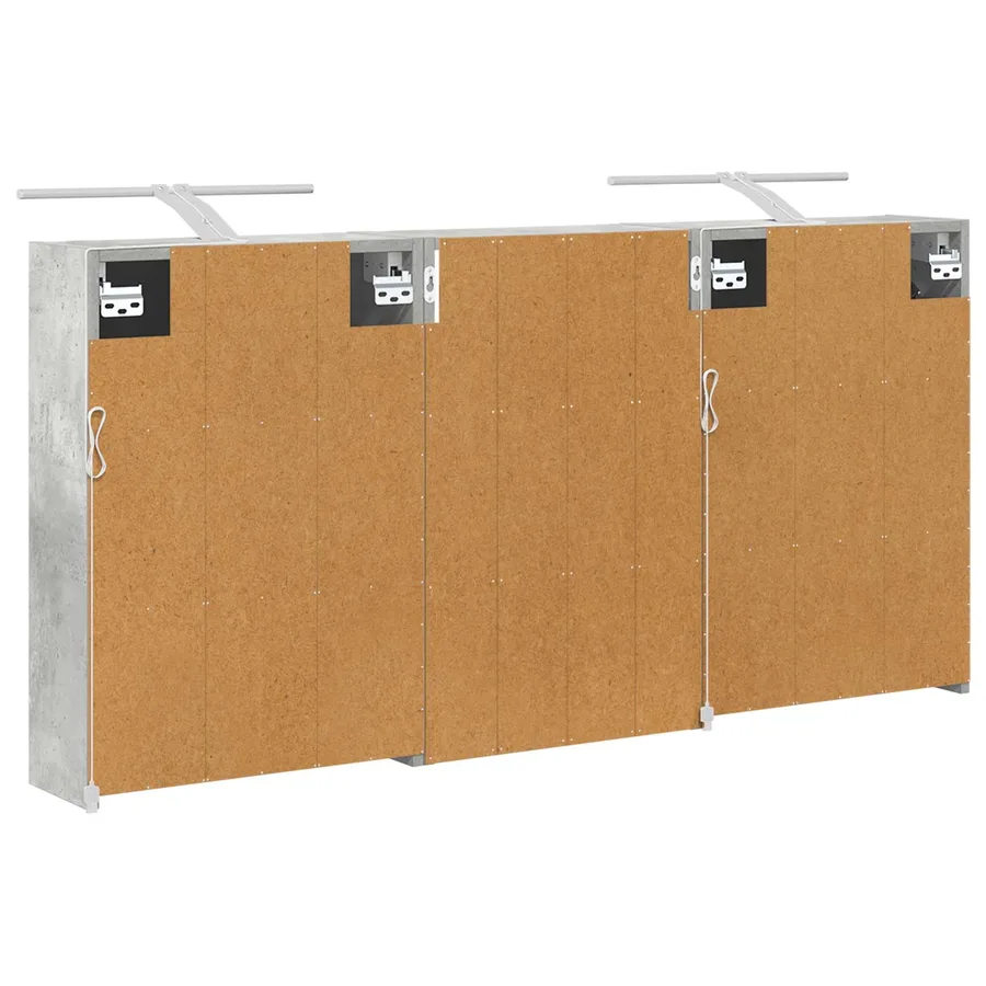 Ensemble de Meubles de Salle de Bain 3 pcs 126 x 16 x 62.5 cm - 9