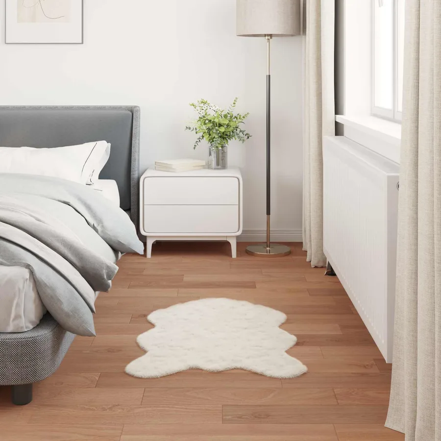 Tapis antidérapant en fausse de lapin OLITE Crème 50 x 80 cm - 4