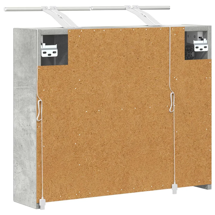 Armoire Miroir de Salle de Bain Gris béton 60 x 14,5 x 50 cm - 9