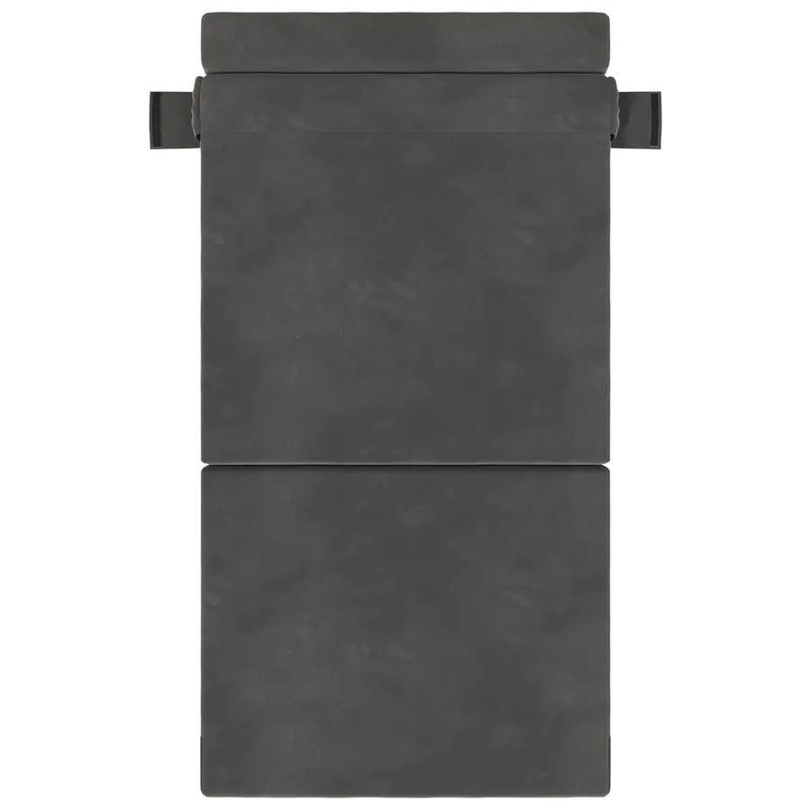 Canapé-lit pliable Gris foncé 100 x 80 x 60 cm Tissu - 3