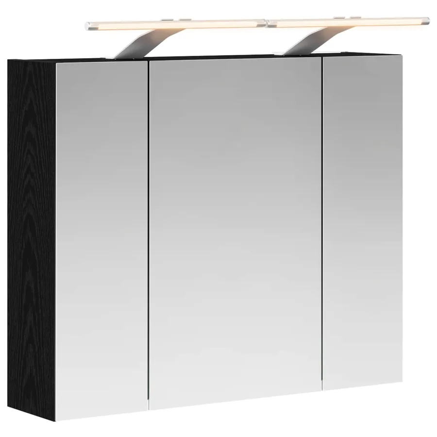 Armoire Miroir de Salle de Bain Chêne noir 60 x 14,5 x 50 cm - 2