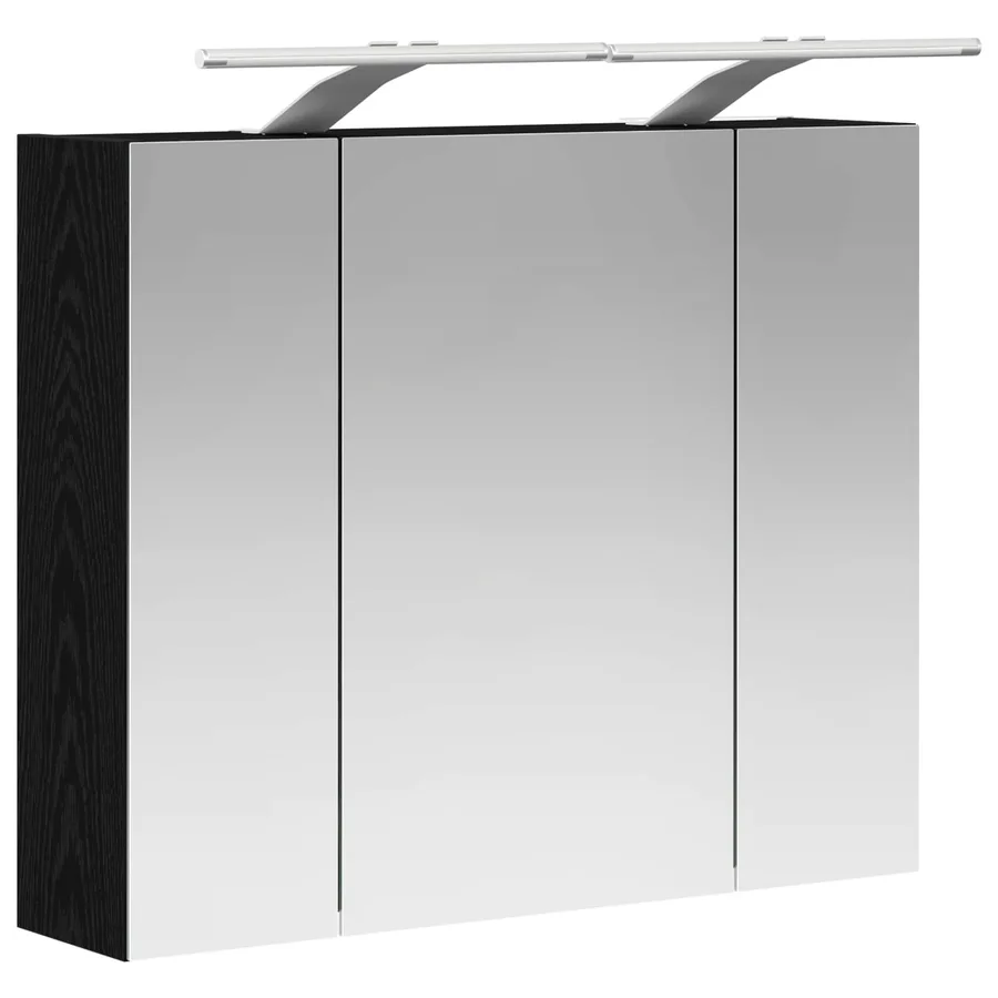 Armoire Miroir de Salle de Bain Chêne noir 60 x 14,5 x 50 cm - 5