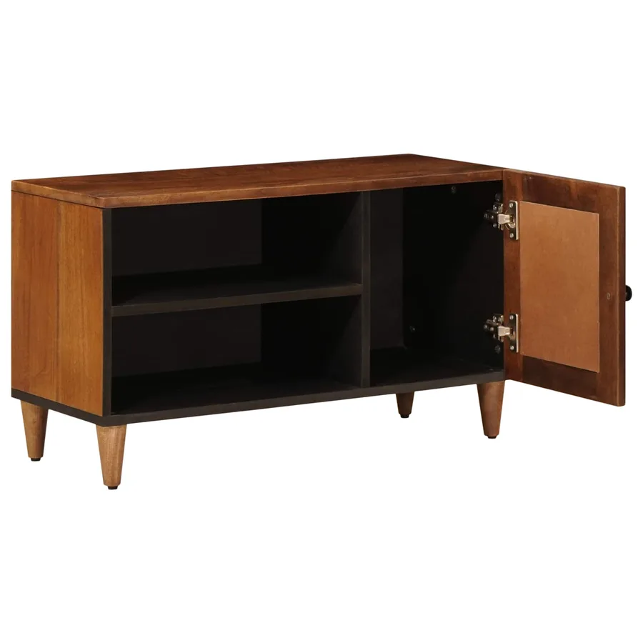 Meuble TV Noyer 80 x 33 x 46 cm Bois de mangue massif - 3