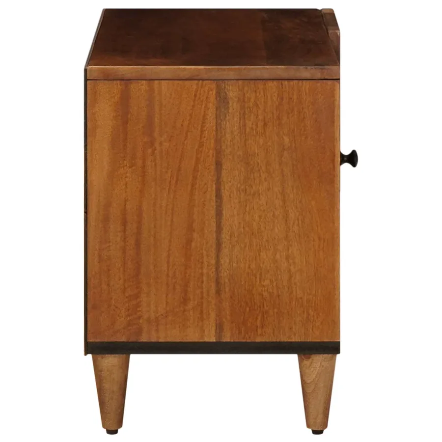 Meuble TV Noyer 80 x 33 x 46 cm Bois de mangue massif - 5