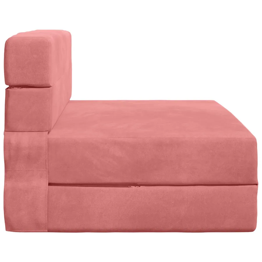 Canapé-lit pliable Rose 100 x 80 x 60 cm Tissu - 4