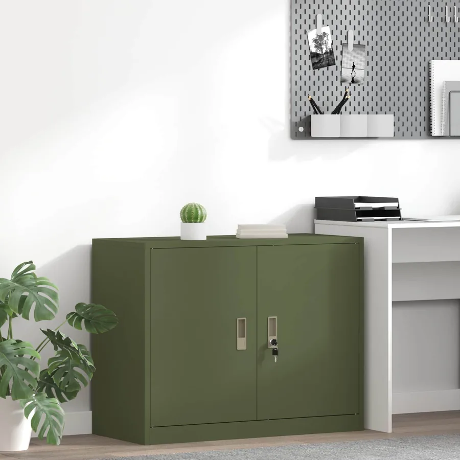 Armoire de rangement Vert olive 90 x 40 x 70 cm Acier