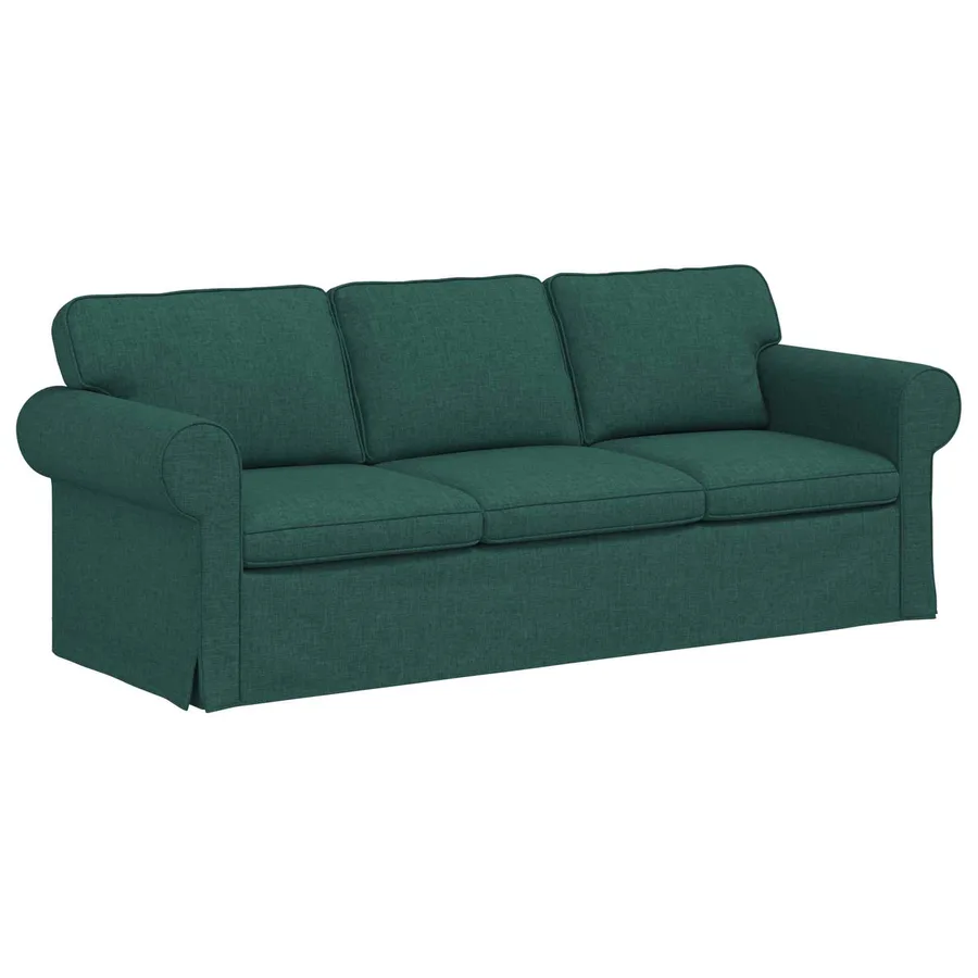 Ensemble de Canapés 2 pcs Vert foncé 215 x 82 x 80 cm tissu - 5