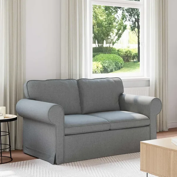 Canapé Gris clair 155 x 82 x 80 cm tissu